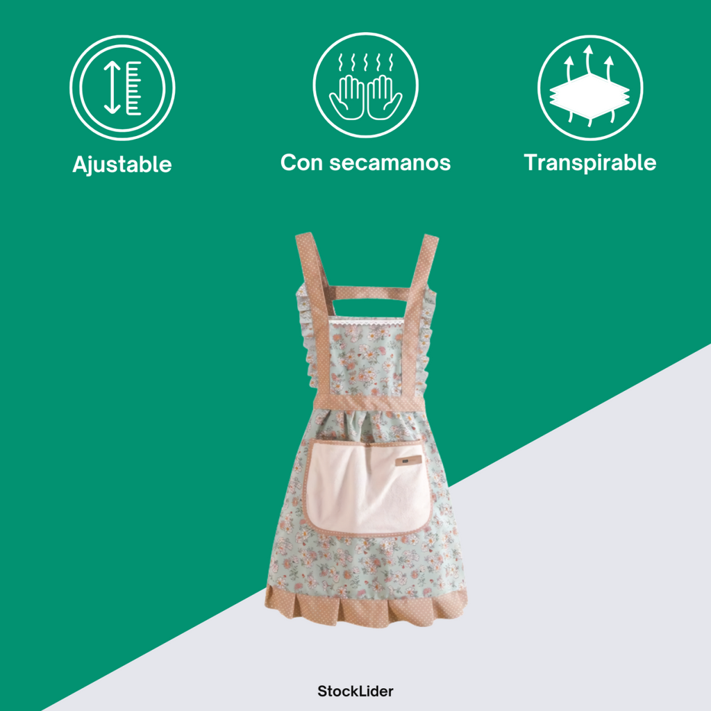 Delantal con secamanos